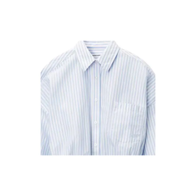Alexander Wang Striped Cropped Shirt-5