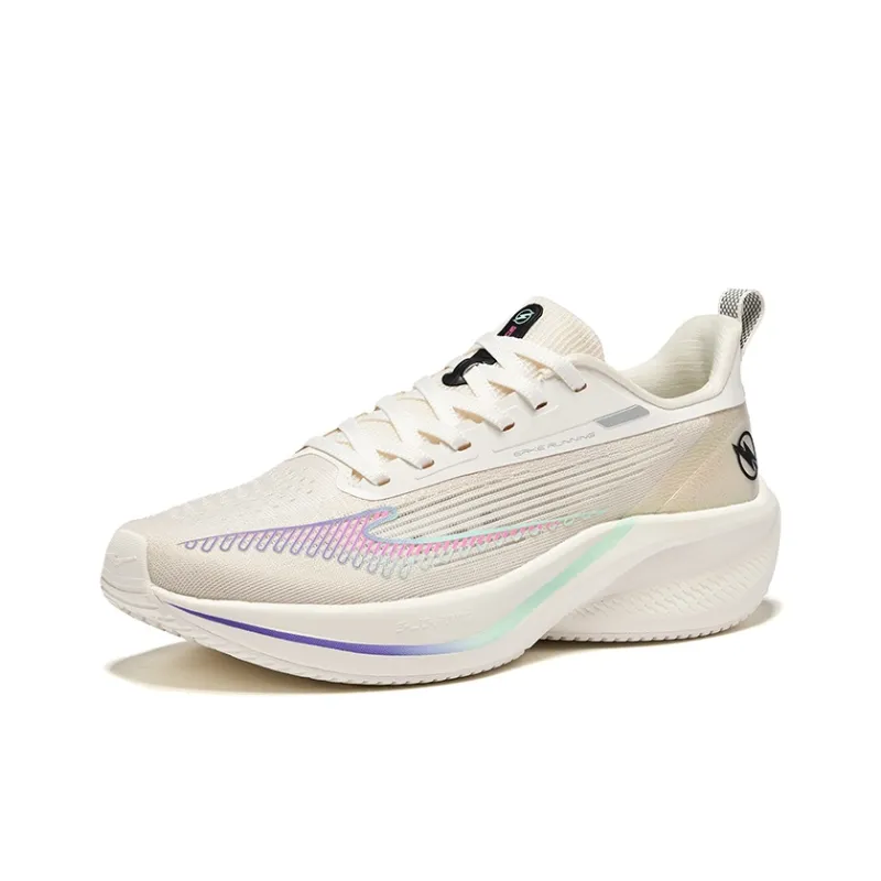 Erke Lightning 4 Cushioning Rebound Breathable Low-Top Casual Running Shoes Women's Microcrystal White-2