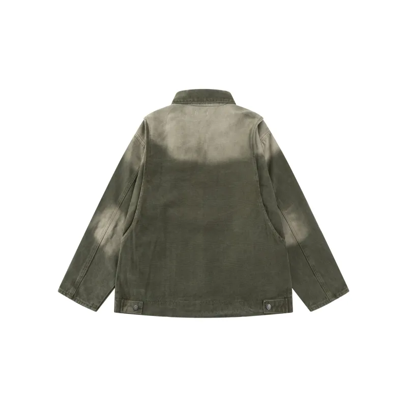 JASONWOOD Cropped Coats Unisex Military Green-1