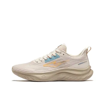Erke Cushioning Rebound Lightweight Breathable Low Top Running Shoes Men's Eggnog Gray Nordic Blue