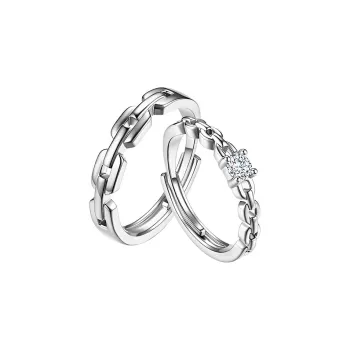 CHIC ZONE Minimalist Style Romantic Intertwined Love Plain Band Rings Unisex