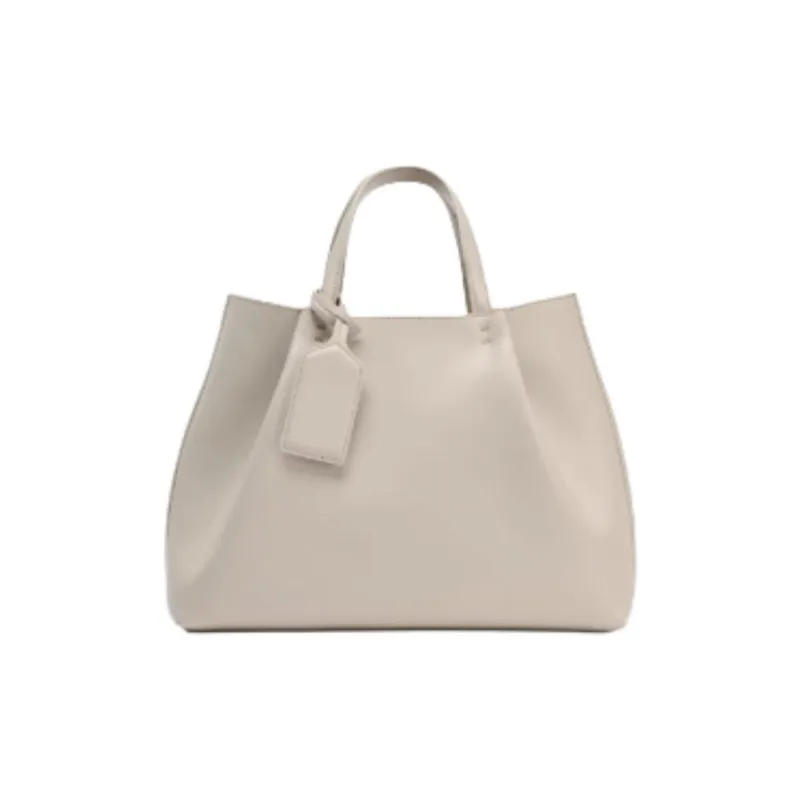 ZARA Polyurethane Handbag Medium Size Women's Brown/Black-0