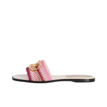 Valentino VLogo Signature Slide Slippers Women's Pink