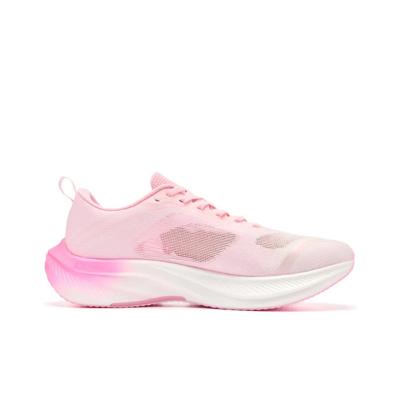 QIAODAN Cushioned Slip-Resistant Abrasion-Resistant Low-Top Casual Running Shoes Men's Cherry Blossom Pink Aurora Pink-1