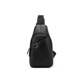 RED DRAGONFLY Cow Leather Sling Bag Men's Black/Royal Blue