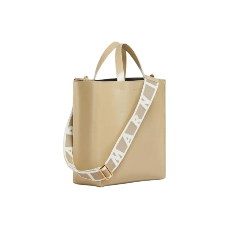MARNI Logo Printed Drawstring Tote Bag-1