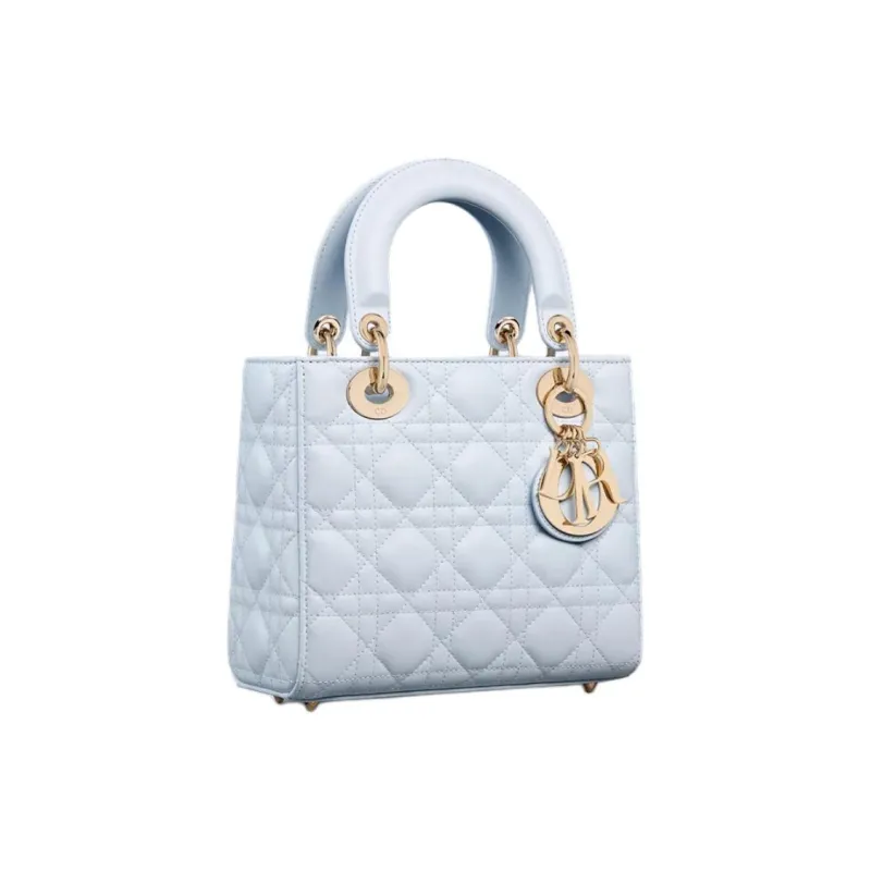 DIOR Lady Dior Lambskin Lady Dior Bag, Shoulder Bag, Crossbody Bag, Handbag Trumpets Women's Light Blue-2