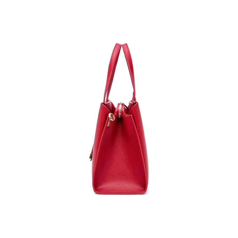 CLEVER& KETCH PU Handbag Regular Women's Red/Black/Blue-2