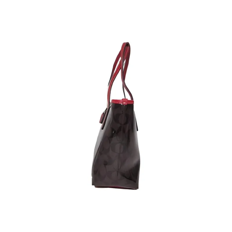 COACH City Zip Tote Veneer Fabric, Canvas Shoulder Bag Mini Women's-2