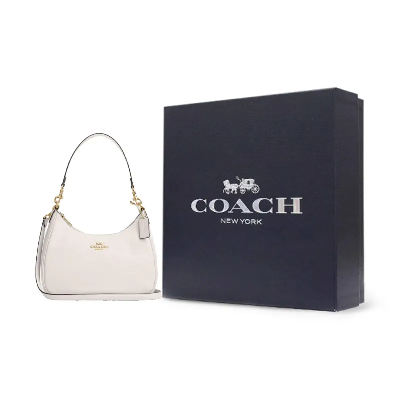 COACH Teri Cow Leather Portable Crossbody Bag, Shoulder Bag Tubas Women's Chalk White-8