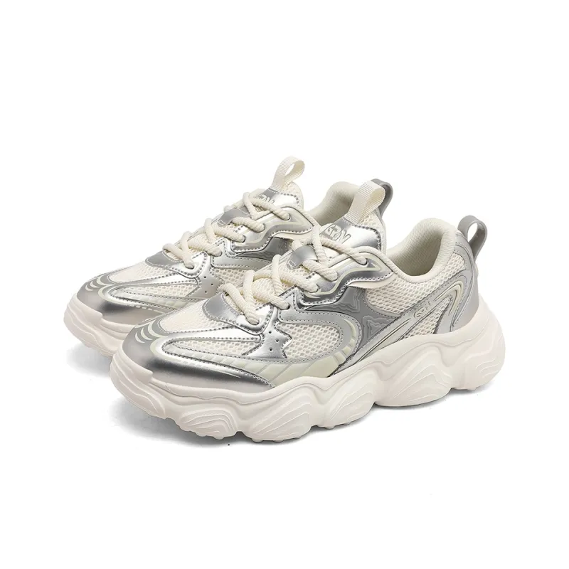 K-bird Cushioned Slip-Resistant Abrasion-Resistant Low-Top Chunky Sneakers Unisex-9