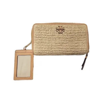 TORY BURCH Canvas Wallet Women's Beige