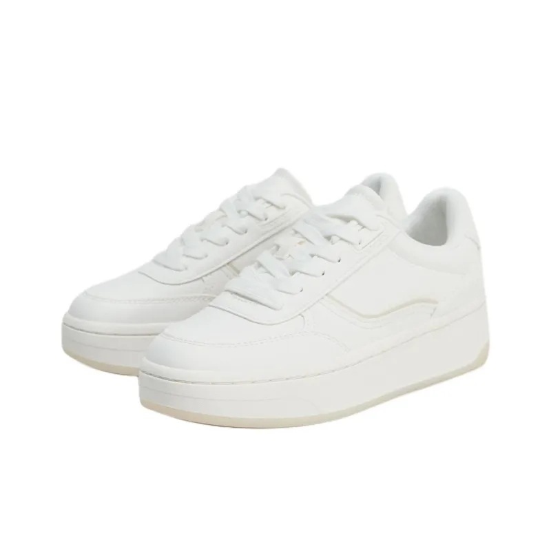 ZARA Low-Top Skateboard Shoes Women's White-2