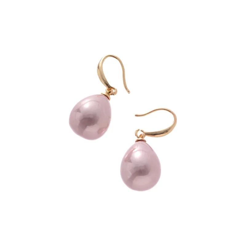 Drejew Faux Shell Pearl Earrings Women's-1