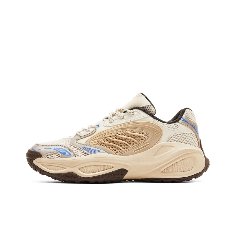 PEAK Anti-Slip And Wear-Resistant Breathable Low-Top Chunky Sneakers Unisex Light Khaki-0