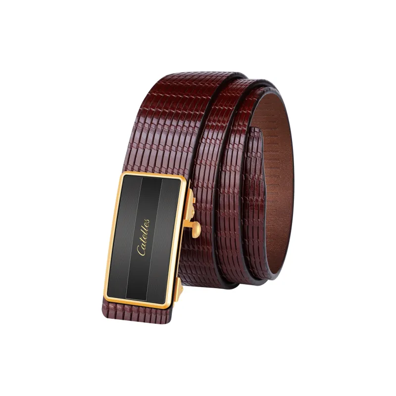 CATELLES Unlined Top Grain Cow Leather Leather Belts Men's Width: 3.5cm-7