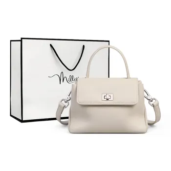 MILLIE'S Synthetic Leather Shoulder Bag, Crossbody Bag, Handbag, Small Square Bag Regular Women's Milk White