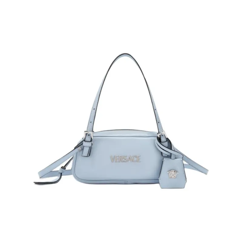 FANSIZHE Tag Sheepskin Bowling Bag, Shoulder Bag, Handbag Mini Women's Light Blue-0