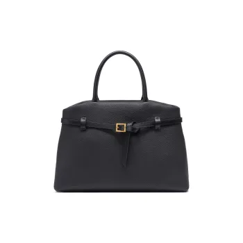 Chrisdien Deny Cow Leather Kelly Bag Handbags Women's Elephant Gray/Black