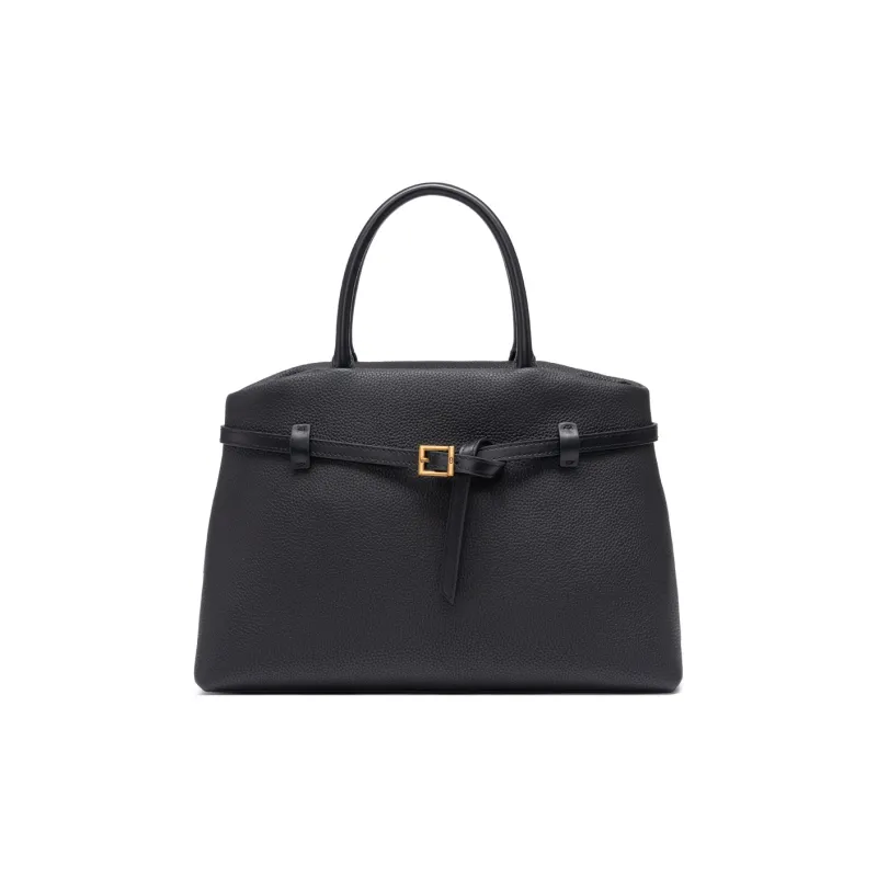 Chrisdien Deny Cow Leather Kelly Bag Handbags Women's Elephant Gray/Black-0