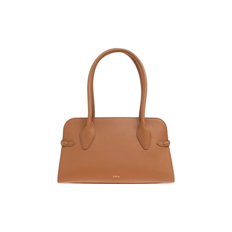 Furla GOCCIA Leather One Shoulder Handbag Medium Size Women's Brown-2