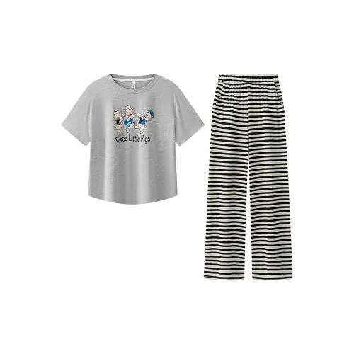 Gongdie x Disney Pajama Set Women's Gray