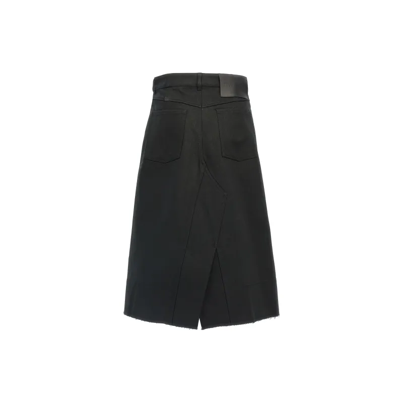 JIL SANDER Logo Patch Denim Skirt-1