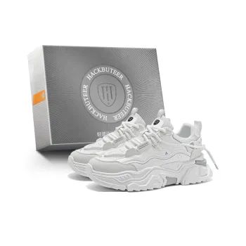 HACKBUTEER Low Top Chunky Sneakers Men's Box