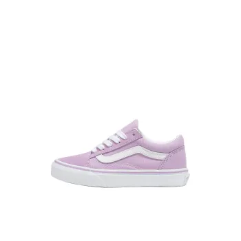Vans Old Skool Anti Slip Wear Resistant Low Top Kids' Skateboarding Shoes Purple White Kids'