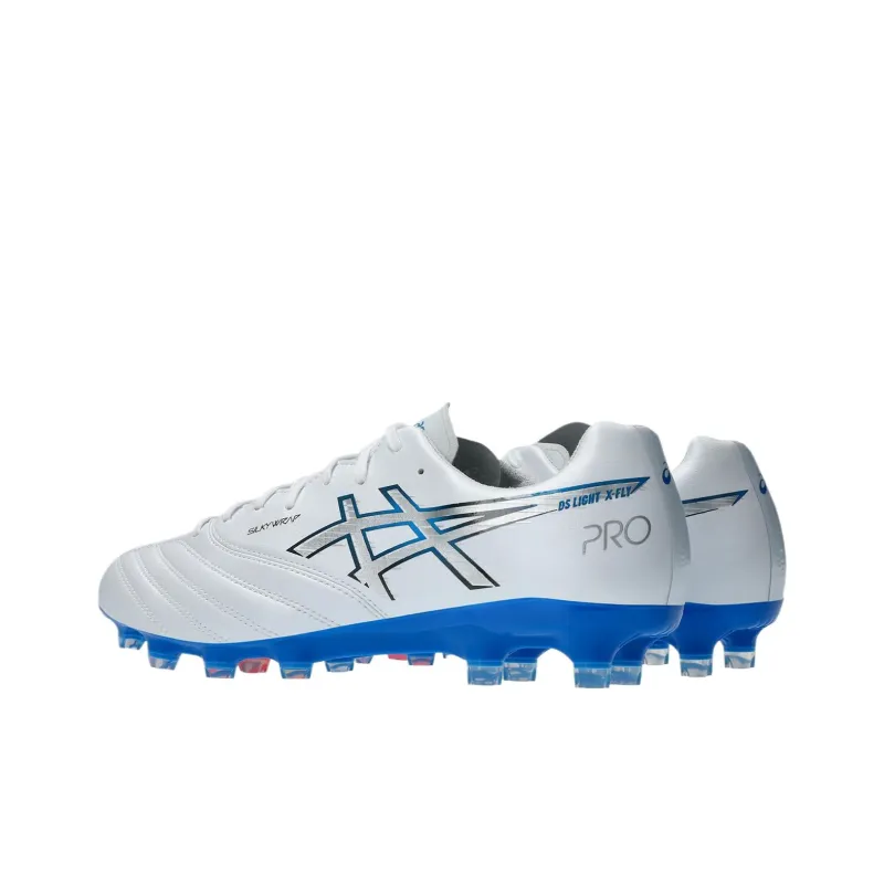 Asics Slip-Resistant Soccer Shoes Men's White Blue-2