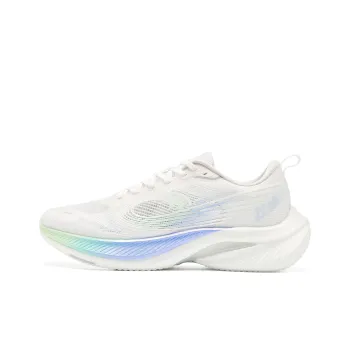 QIAODAN Cushioned Slip-Resistant Abrasion-Resistant Low-Top Casual Running Shoes Women's White Purple