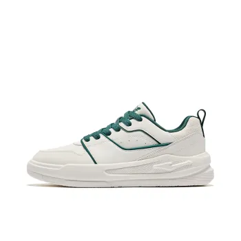 Erke Anti Slip Wear Resistant Low Top Skateboard Shoes Men's Microcrystal White Teal Green