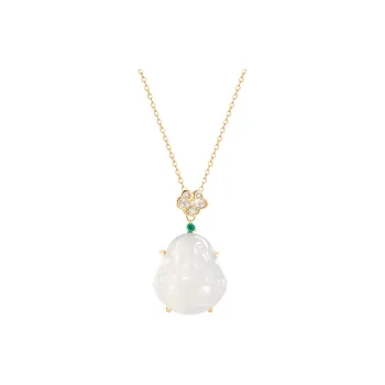 Golden Bliss Chalcedony Necklaces Women's