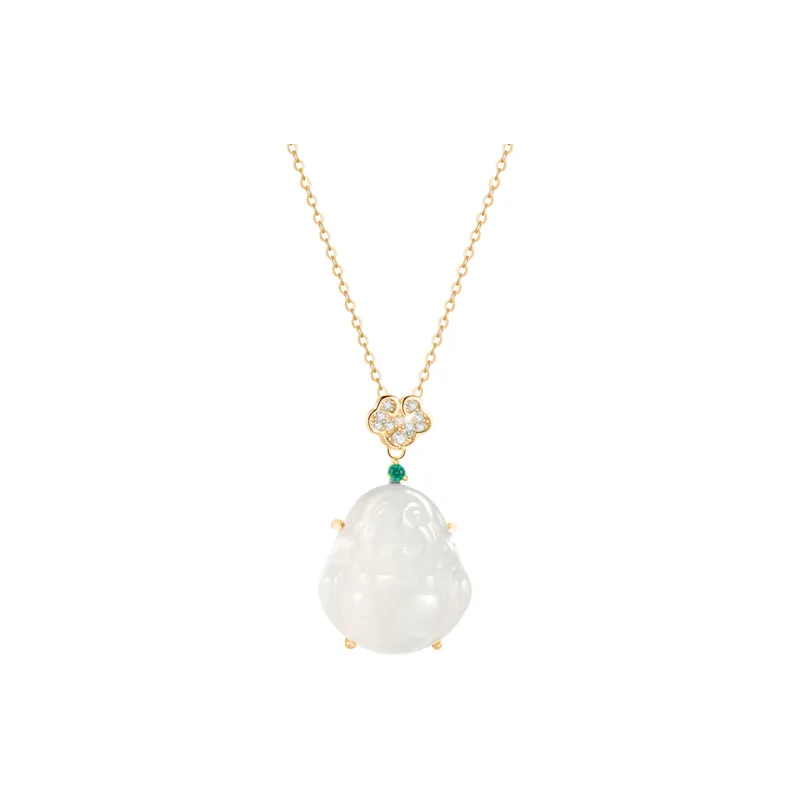 Golden Bliss Chalcedony Necklaces Women's-0