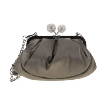 WEEKEND MaxMara Cotton Shoulder Bag, Crossbody Bag, Handbag Women's Gray
