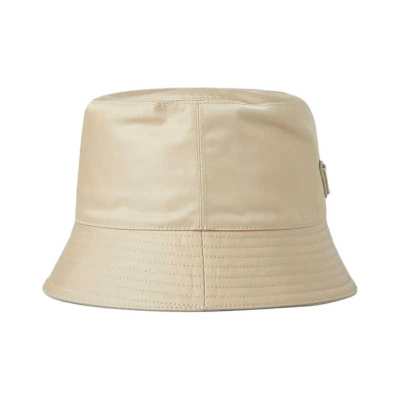 PRADA Polyamide Enamel Bucket Hats Men's Beige-1