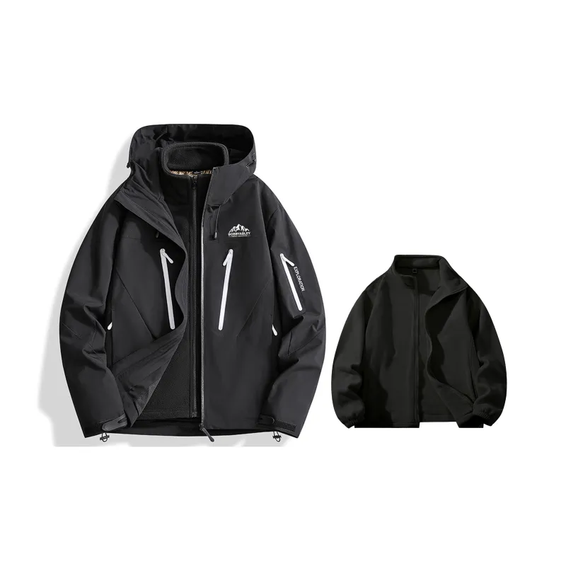 BOBBY ABLEY Water-Resistant Windproof Wear-Resistant Windbreaker Jacket Unisex Dragon Scales Yellow-24