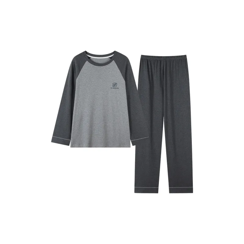 Huggy Kissy Pajama Set Men's Heather Gray-0