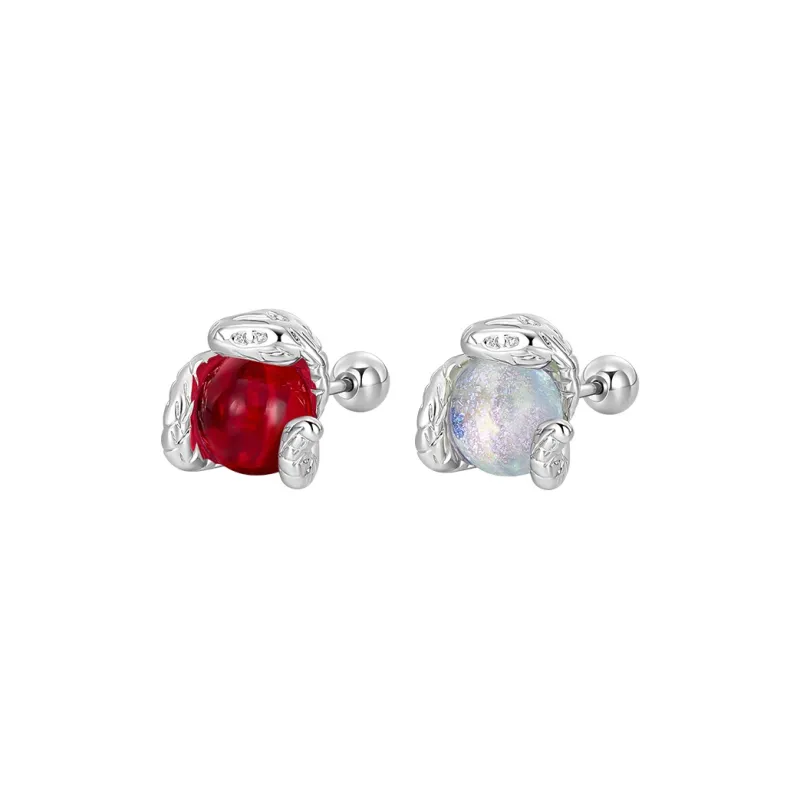Lady Go Titanium Steel Needle Alloy Stud Earrings Unisex-18