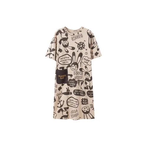 FENTENGCARE Nightgown Women's Khaki