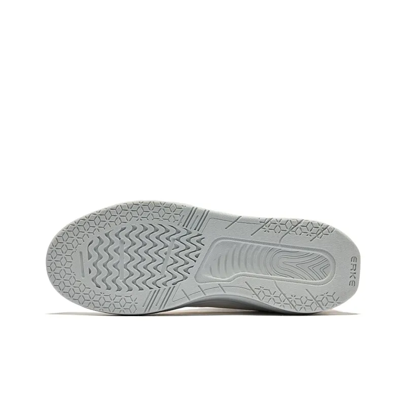Erke Anti Slip And Wear Resistant Breathable Low Top Skateboard Shoes Men's Microcrystal White Brown Stone-4