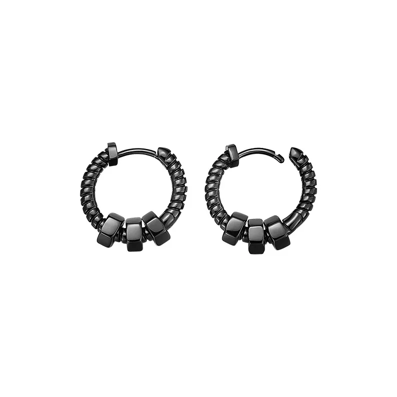 MYSH 925 Sterling Silver Earrings Men's-9