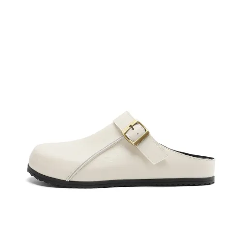 DAPHNE Rubber Sole Quiet Abrasion Resistant Slip Resistant Closed Toe Slippers Women's