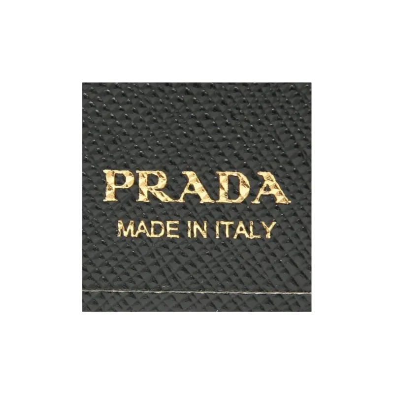 PRADA Leather Key Pouch Women's Black-6