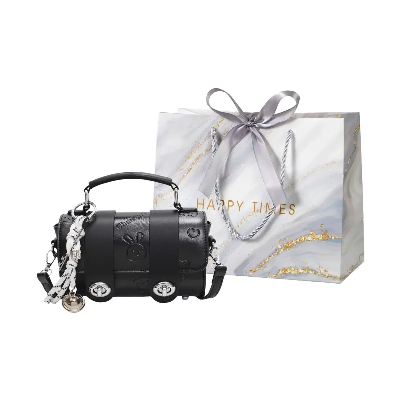 Miss Angel PU Crossbody One Shoulder Handbag Regular Women's Pink/Ecru/Black/Brown-12