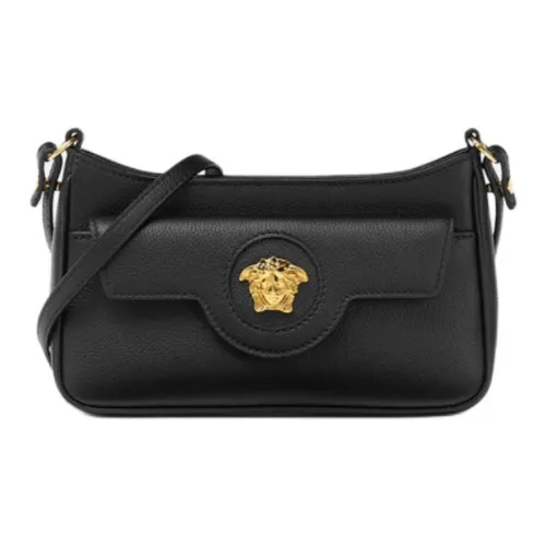 VERSACE La Medusa Calfskin Crossbody Bag Shoulder Bag Mini Women's Black