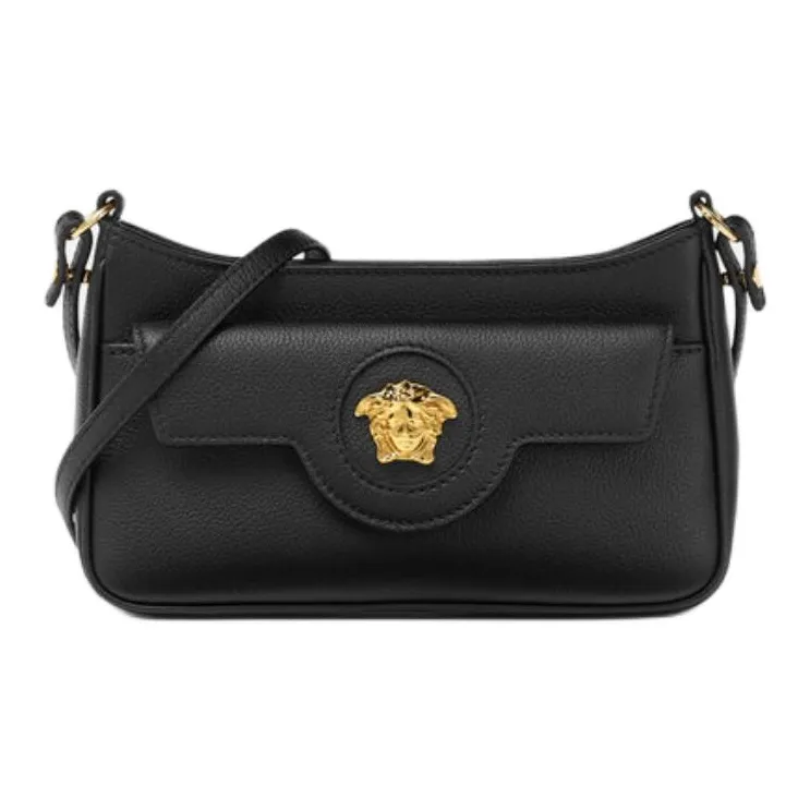 VERSACE La Medusa Calfskin Crossbody Bag Shoulder Bag Mini Women's Black-0