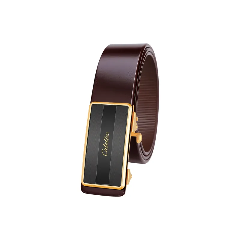 CATELLES Unlined Top Grain Cow Leather Leather Belts Men's Width: 3.5cm-6