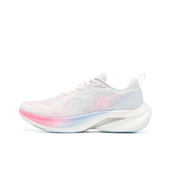 QIAODAN Anti Slip And Wear Resistant Breathable Low Top Casual Running Shoes Women's White Pink
