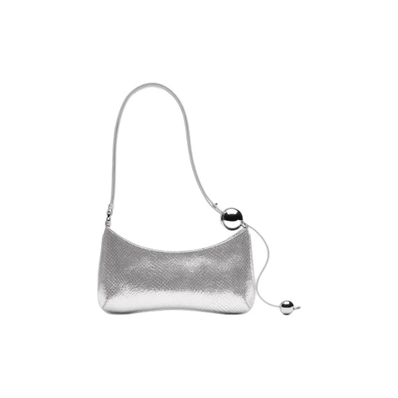 Jacquemus Calfskin Shoulder Bag Women's Silver-2